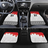 Ikale Tahi Pacific Tonga Rugby Custom Car Mats Tongan Ngatu with Flag Pattern
