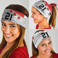 Ikale Tahi Pacific Tonga Rugby Custom Neck Gaiter Tongan Ngatu with Flag Pattern - Polynesian Pride