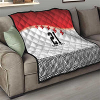Ikale Tahi Pacific Tonga Rugby Custom Quilt Tongan Ngatu with Flag Pattern
