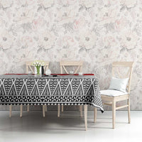 Ikale Tahi Pacific Tonga Rugby Custom Tablecloth Tongan Ngatu with Flag Pattern