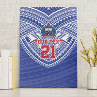 Manu Samoa Pacific Samoa Rugby Custom Canvas Wall Art Polynesian Pattern