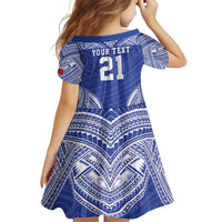 Manu Samoa Pacific Samoa Rugby Custom Family Matching Off Shoulder Short Dress and Hawaiian Shirt Polynesian Pattern