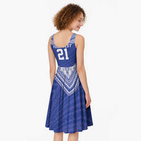 Manu Samoa Pacific Samoa Rugby Custom Midi Dress Polynesian Pattern - Polynesian Pride
