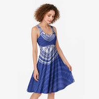 Manu Samoa Pacific Samoa Rugby Custom Midi Dress Polynesian Pattern - Polynesian Pride