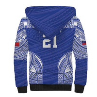 Manu Samoa Pacific Samoa Rugby Custom Sherpa Hoodie Polynesian Pattern