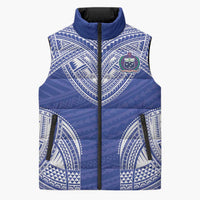 Manu Samoa Pacific Samoa Rugby Custom Sleeveless Puffer Jacket Polynesian Pattern - Polynesian Pride