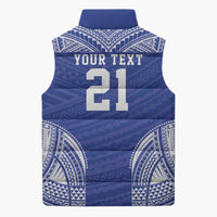 Manu Samoa Pacific Samoa Rugby Custom Sleeveless Puffer Jacket Polynesian Pattern - Polynesian Pride