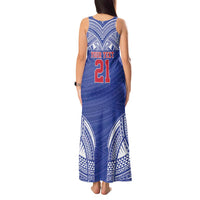 Manu Samoa Pacific Samoa Rugby Custom Tank Maxi Dress Polynesian Pattern