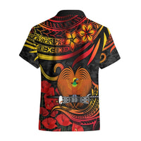 PNG Remembrance Day Hawaiian Shirt Polynesian Tribal and Poppy LT9 - Polynesian Pride