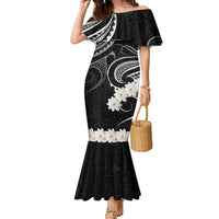 White Sunday Tokelau Gardenia Thunbergia Family Matching Mermaid Dress and Hawaiian Shirt Fakamalo Atu Kia Te Koutou Uma