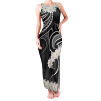 White Sunday Tokelau Gardenia Thunbergia Family Matching Tank Maxi Dress and Hawaiian Shirt Fakamalo Atu Kia Te Koutou Uma