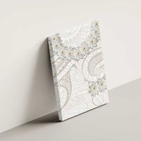 Tokelau Gardenia Thunbergia Canvas Wall Art Black Polynesian Art Vibe