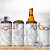 Manuia le Aso Sa o Tamaiti Tonga 4 in 1 Can Cooler Tumbler White Sunday Heilala Lei
