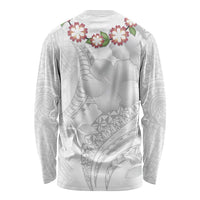 Manuia le Aso Sa o Tamaiti Tonga Long Sleeve Shirt White Sunday Heilala Lei