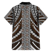 Brown Tongan Polynesian Tribal Family Matching Summer Maxi Dress and Hawaiian Shirt - Polynesian Pride