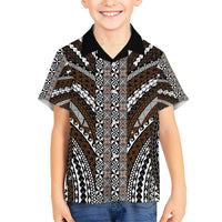 Brown Tongan Polynesian Tribal Hawaiian Shirt - Polynesian Pride