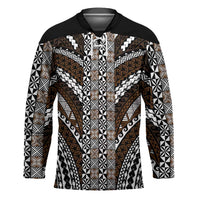 Brown Tongan Polynesian Tribal Hockey Jersey - Polynesian Pride
