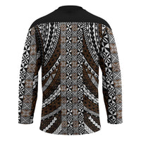 Brown Tongan Polynesian Tribal Hockey Jersey - Polynesian Pride