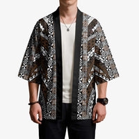 Brown Tongan Polynesian Tribal Kimono - Polynesian Pride