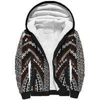Brown Tongan Polynesian Tribal Sherpa Hoodie - Polynesian Pride
