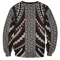 Brown Tongan Polynesian Tribal Sweatshirt - Polynesian Pride