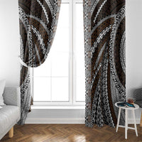 Brown Tongan Polynesian Tribal Window Curtain - Polynesian Pride