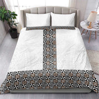 Light Gray Tongan Polynesian Tribal Bedding Set - Polynesian Pride