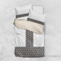 Light Gray Tongan Polynesian Tribal Bedding Set - Polynesian Pride