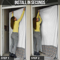 Light Gray Tongan Polynesian Tribal Door Cover - Polynesian Pride