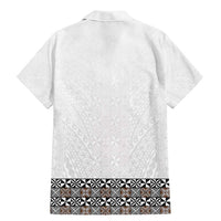 Light Gray Tongan Polynesian Tribal Family Matching Mermaid Dress and Hawaiian Shirt - Polynesian Pride
