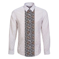 Light Gray Tongan Polynesian Tribal Family Matching Short Sleeve Bodycon Dress and Hawaiian Shirt - Polynesian Pride