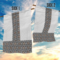 Light Gray Tongan Polynesian Tribal Garden Flag - Polynesian Pride