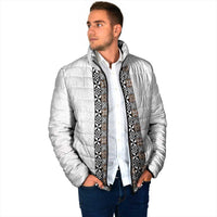Light Gray Tongan Polynesian Tribal Padded Jacket - Polynesian Pride