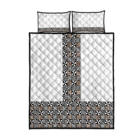Light Gray Tongan Polynesian Tribal Quilt Bed Set - Polynesian Pride