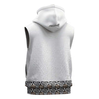 Light Gray Tongan Polynesian Tribal Sleeveless Zip Hoodie - Polynesian Pride