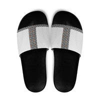 Light Gray Tongan Polynesian Tribal Slide Sandals - Polynesian Pride