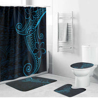 Black Blue Polynesian Tribal Bathroom Set - Polynesian Pride