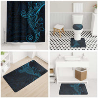 Black Blue Polynesian Tribal Bathroom Set - Polynesian Pride