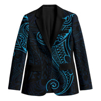 Black Blue Polynesian Tribal Blazer - Polynesian Pride