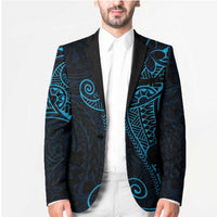 Black Blue Polynesian Tribal Blazer - Polynesian Pride