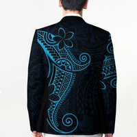 Black Blue Polynesian Tribal Blazer - Polynesian Pride