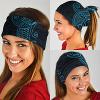 Black Blue Polynesian Tribal Neck Gaiter - Polynesian Pride