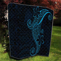 Black Blue Polynesian Tribal Quilt - Polynesian Pride