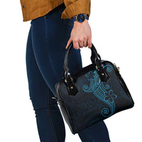 Black Blue Polynesian Tribal Shoulder Handbag LT9 - Polynesian Pride