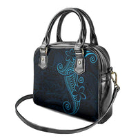 Black Blue Polynesian Tribal Shoulder Handbag LT9 - Polynesian Pride