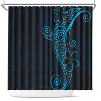 Black Blue Polynesian Tribal Shower Curtain - Polynesian Pride