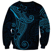 Black Blue Polynesian Tribal Sweatshirt - Polynesian Pride