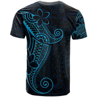 Black Blue Polynesian Tribal T Shirt - Polynesian Pride