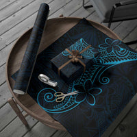 Black Blue Polynesian Tribal Wrapping Paper - Polynesian Pride