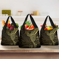 Black Gold Polynesian Tribal Grocery Bag - Polynesian Pride